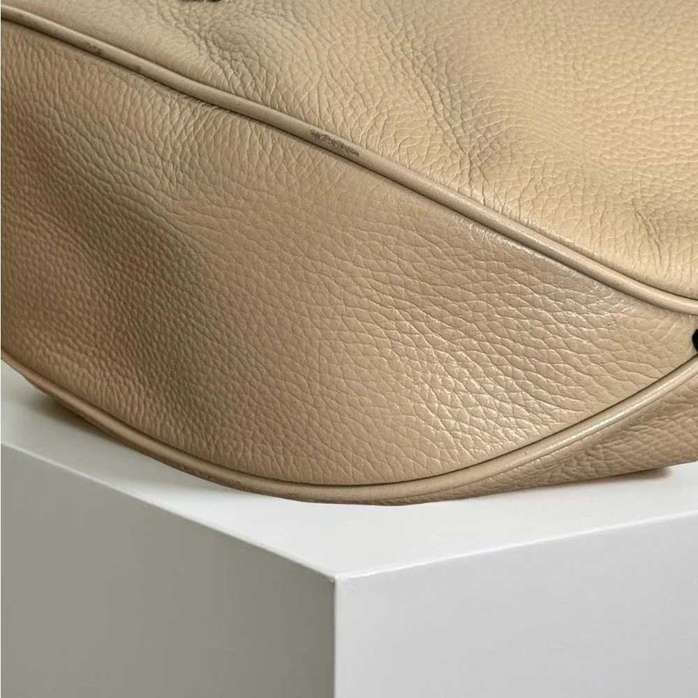 Authentic Michael Kors Izzy Camel Convertible Leather Shoulder Bag Crossbody